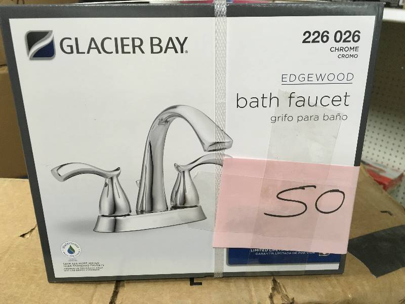GlacierBay Edgewood 4 in. 2 Handle High- Arc Bathroom Faucet in Chrome New