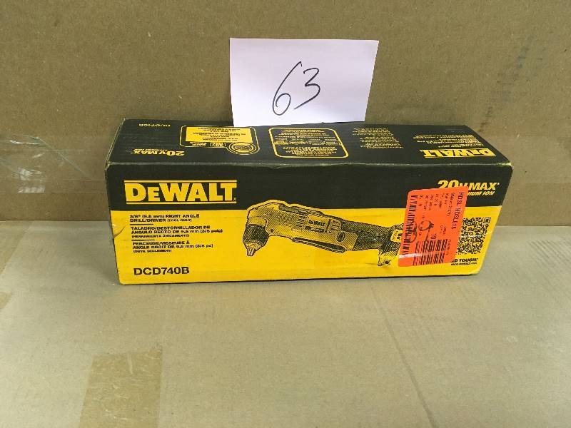 DeWalt 20V MAX Cordless Lithium-Ion 38 in Right Angle Drill Driver ( Bare Tool)  open box in like new condition