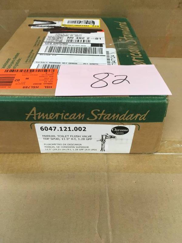 American Standard Maunual Tolet Flush Valve Top Spud, 11.5 R-I 1.28 GPF Chrome  open box not used
