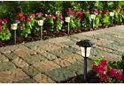 Hampton Bay Solar Black Outdoor Intergrated LED Landscape Path Liight with Ribbed Pattern Glass Lens ( 8 Pack) new