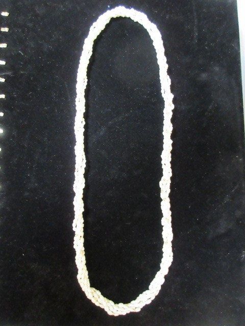 lot 315 image: 28 14K BEAD AND FRESHWATER PEARL NECKLACE