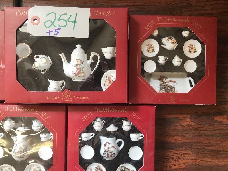 5 MINI PORCELAIN  CERAMIC TEA SETS