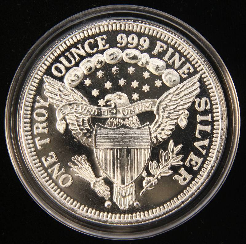 1 TROY OZ. .999 FINE SILVER DEPT OF THE ARMY IN AIRTITE HOLDER
