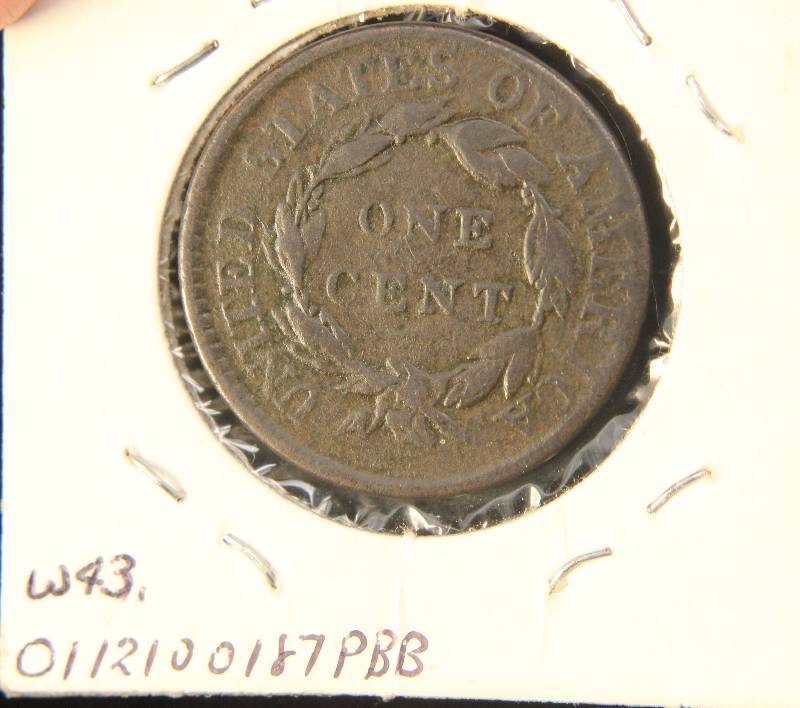 1818 US CORONET HEAD LARGE CENT VG