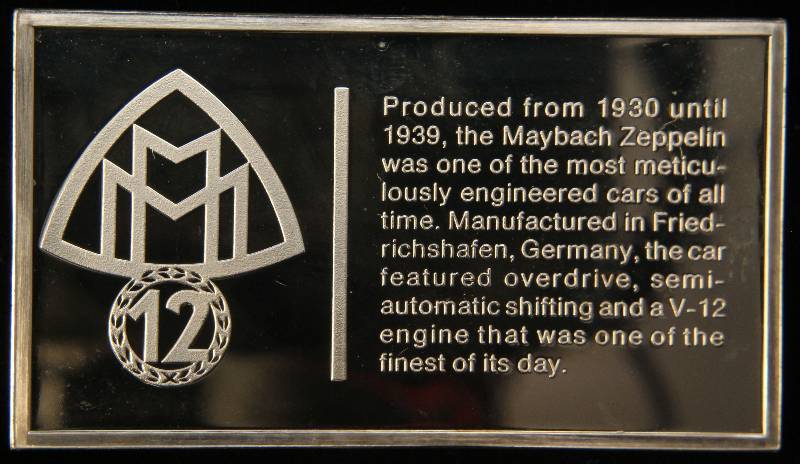 VINTAGE 1936 MAYBACH 1000 GRAINS (2.08 TROY OZ) STERLING SILVER BAR