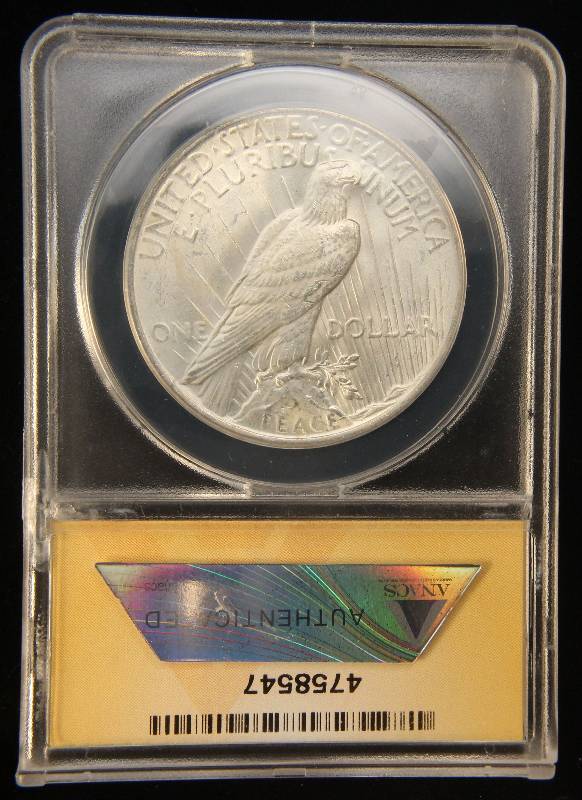 1922 PEACE SILVER DOLLAR MS64 ANACS