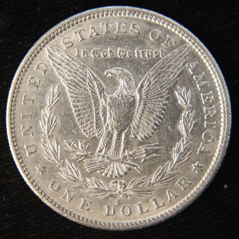 1879-S MORGAN SILVER DOLLAR UNC DETAILS SCRATCH ON CHEEK