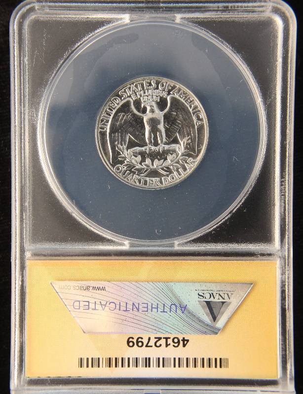1957 PROOF WASHINGTON SILVER QUARTER PF66 ANACS