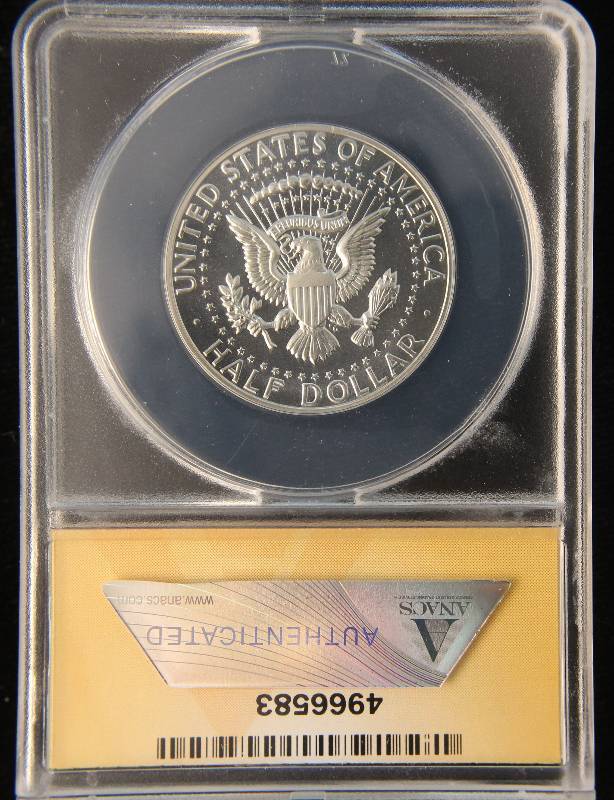 1964 PROOF KENNEDY SILVER HALF DOLLAR PF67 ANACS