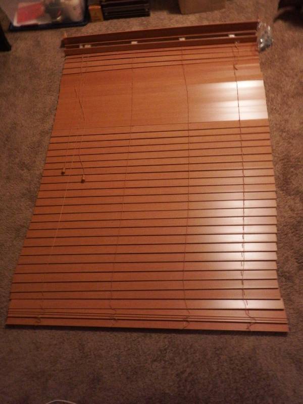 Bamboo Roman Shade and Two Blinds