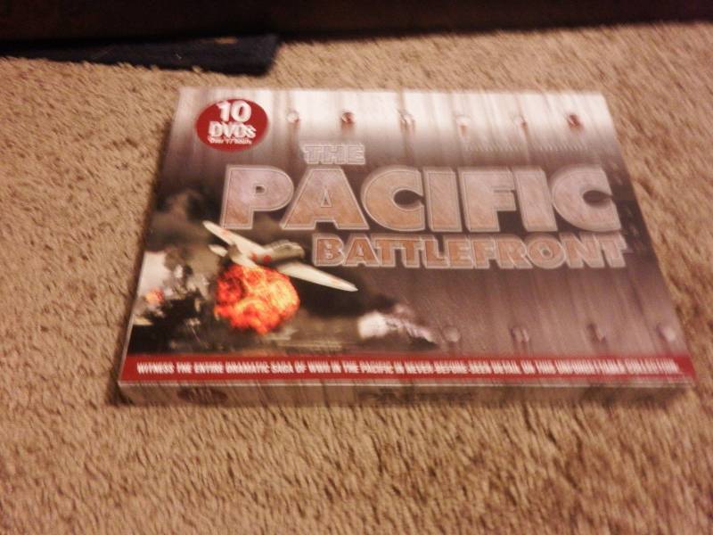 Hunters in the Sky WWII Airplane Book & The Pacific Battlefront 10 DVD Set