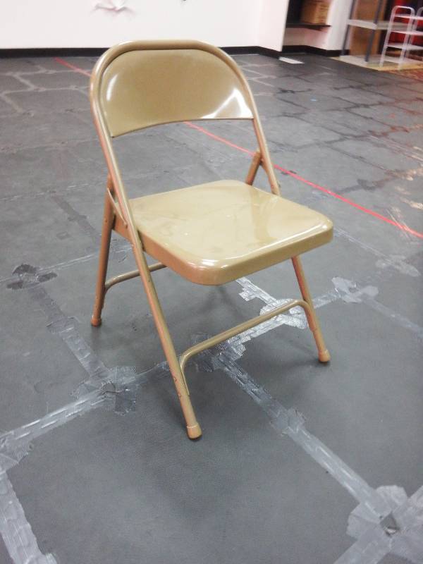 5 x 27 Folding Table and Metal Chair