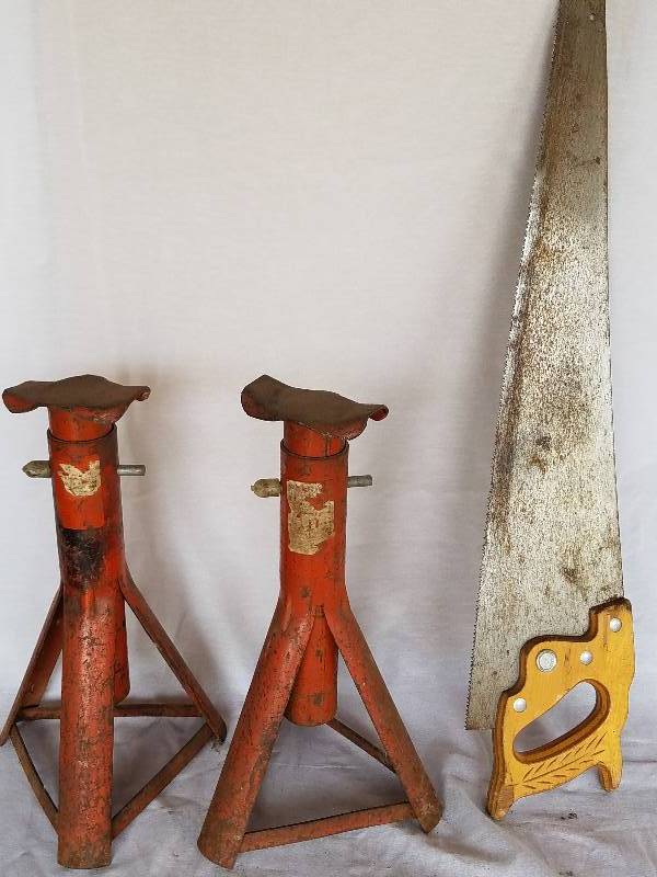 JACK STANDS AND SAW