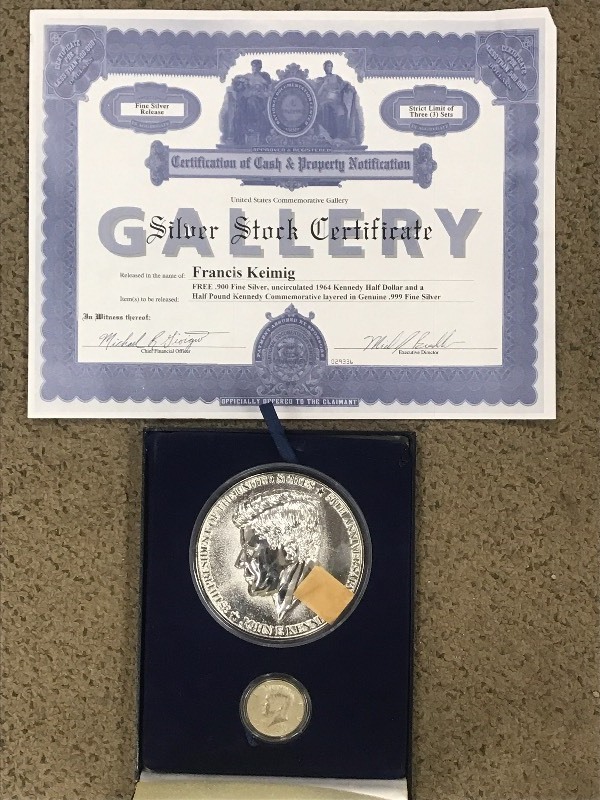 1964 Kennedy Silver Half Dollar & 1...