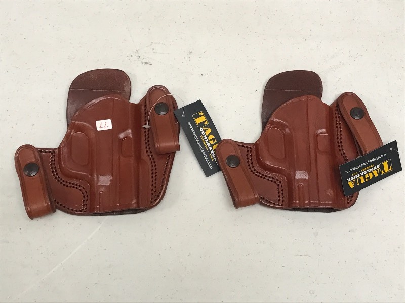 lot 77 image: (2) Unused Tagua GunLeathers Pistol...