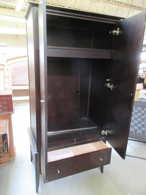lot 428 image: BARONET ARMOIREMEDIA CABINET AND STAND
