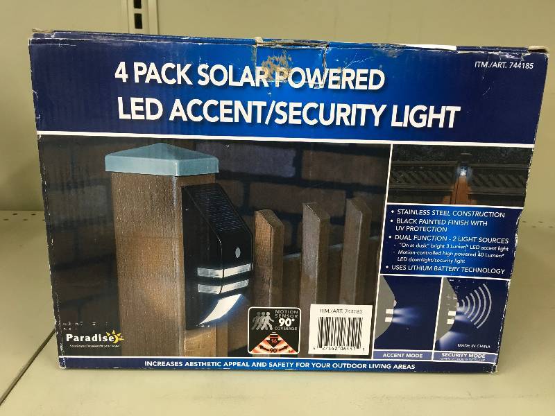 SOLAR DECK DOWNLIGHT 4PK, RETAIL $39.99