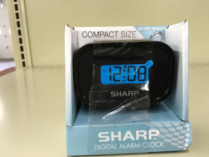 DIGITAL ALARM CLOCK, BLACK
