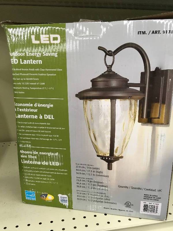 9IN LED COACH LIGHT, RETAIL $34.99