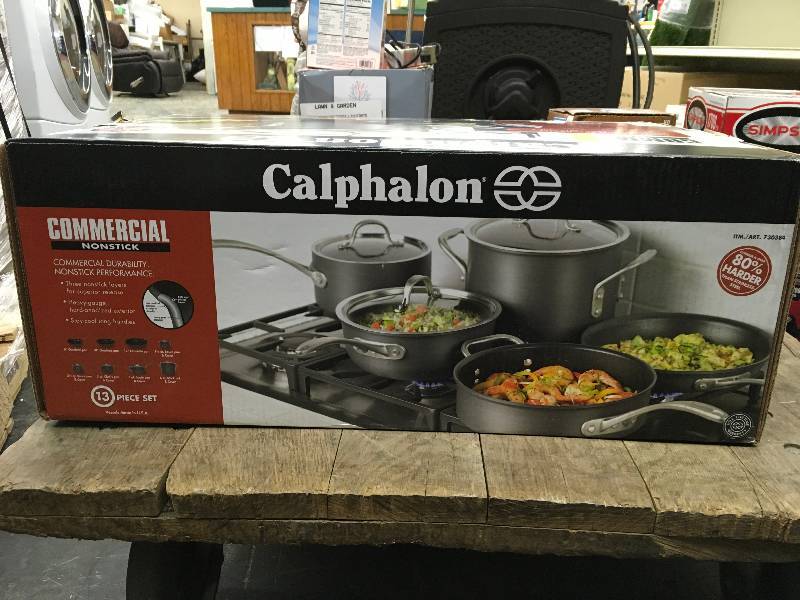 CALPHALON 13PC COOKWARE, RETAIL $199.99