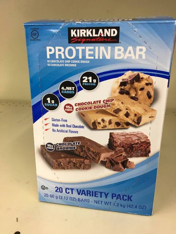 KIRKLAND SIGNATURE PROTEIN BAR 20CT2.12Z, RETAIL $17.99