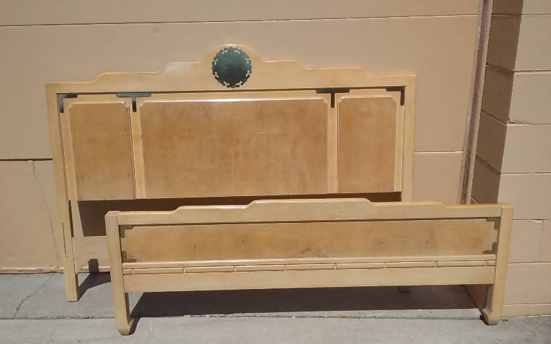 Head Board & Foot Board Set With Brass Hardware Detail 64