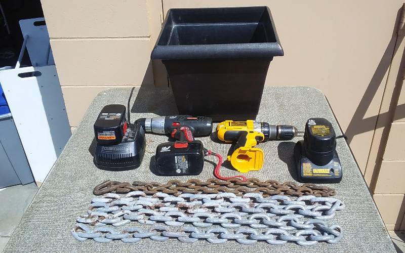Craftsman 19.2 Volt Drill With 2-Batteries & Charger, Dewalt 14.4 Volt Drill With Battery & Charger