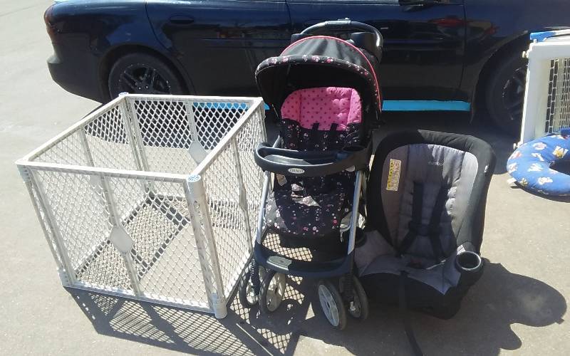 Cosco Car Seat (2014), Graco Stroller, Play Yard