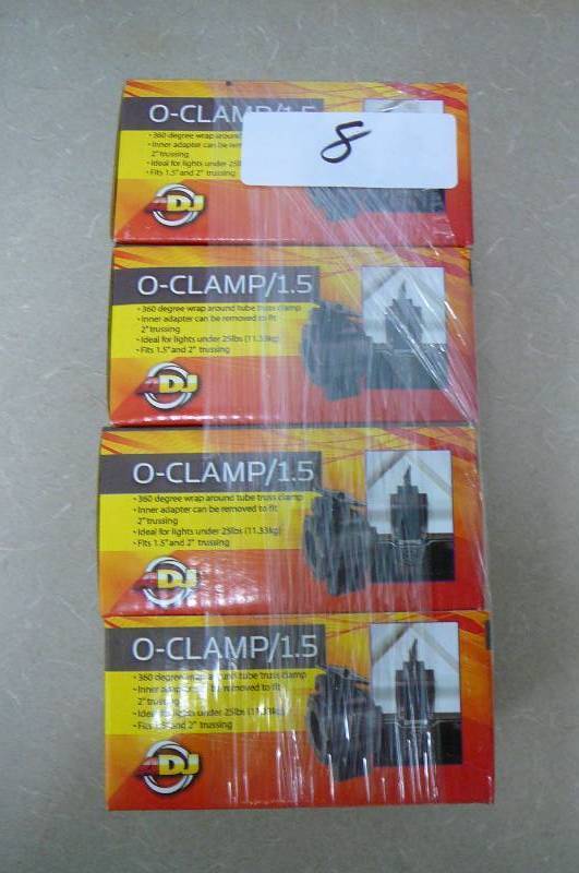 lot 8 image: ADJ 0-Clamp 1.5 4 count NEW