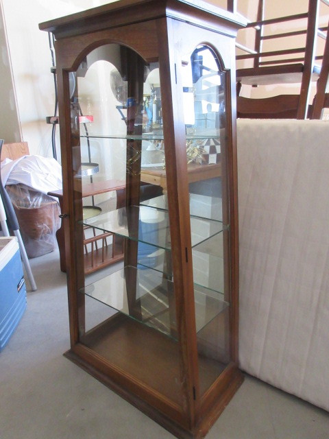 TRAPEZOID CURIO CABINET