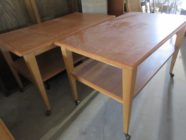 PLASTIC TOPPED ROLLING TABLES