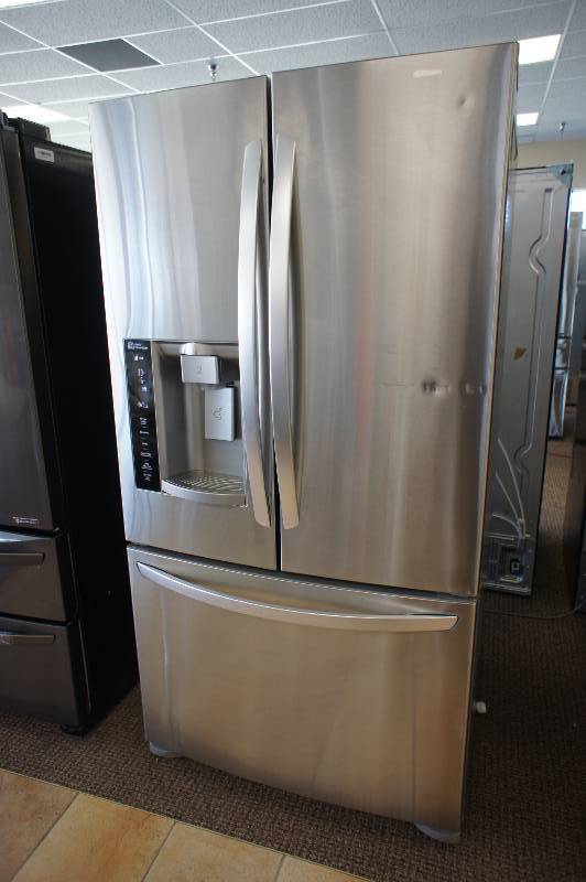 lot 2 image: NEW - SCRATCH AND DENT - LG ENERGY STAR MODEL # (LFX28968ST) - LG French Door Refrigerator, Stainless - 27.9 cu. ft -  TESTED WORKS - MSRP $ 2999.99