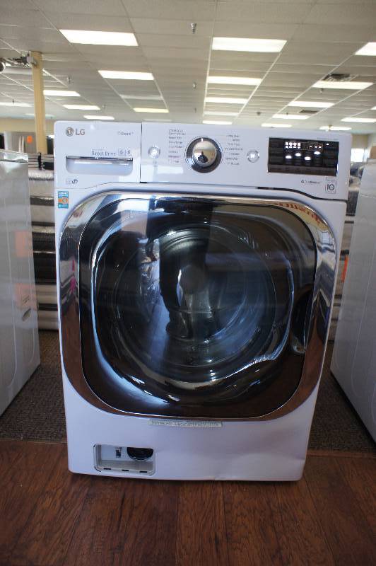 lot 9 image: NEW SCRATCH AND DENT - LG MODEL # (WM8100HWA) - Front-Loading Washer - White - MSRP $ 1399.99 - TESTED WORKS