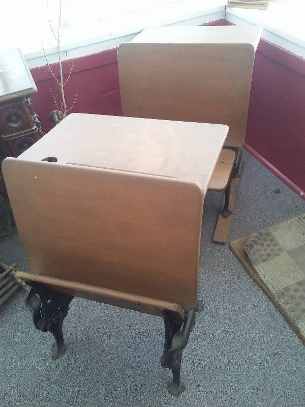 lot 155 image: Vintage School Desk  From Washington School