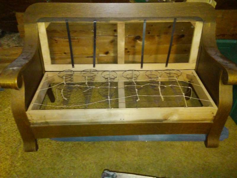 lot 162 image: Vintage Sofa, Wood Frame, See lots 151  matched set