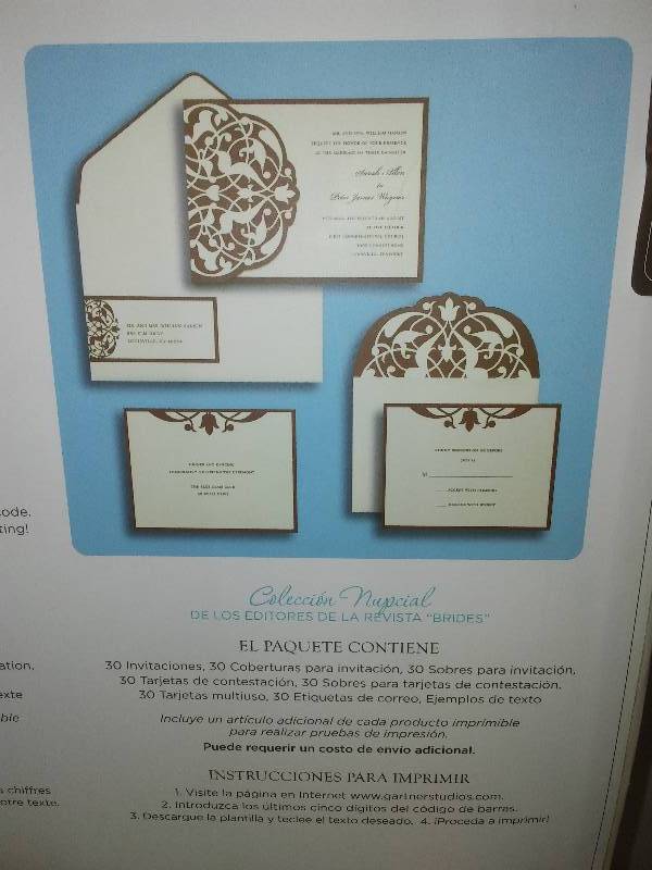 lot 230 image: BRIDE Printable invitations (4 boxes) and more