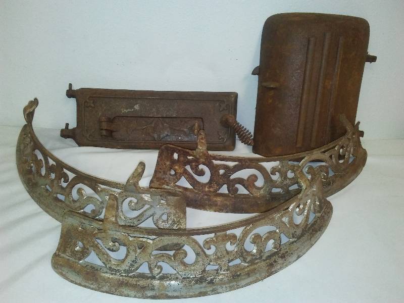 lot 237 image: Antique Parlor Stove Pieces