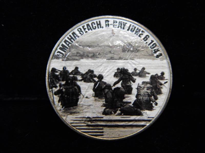 Painted Silver Dollar Omaha Beach Ounce of Silver
