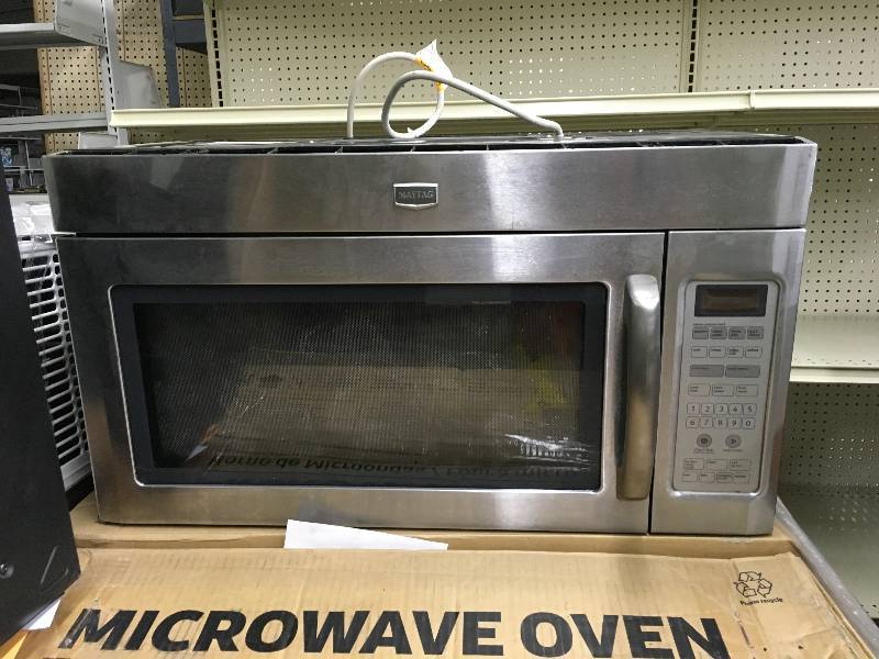 lot 577 image: MAYTAG OVER THE RANGE MICROWAVE OVEN