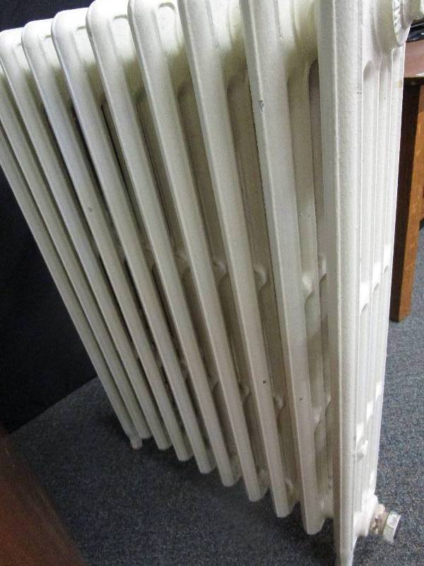 lot 1 image: Cast Iron Water Radiators  26 12 w x 38 T x 6 12  D