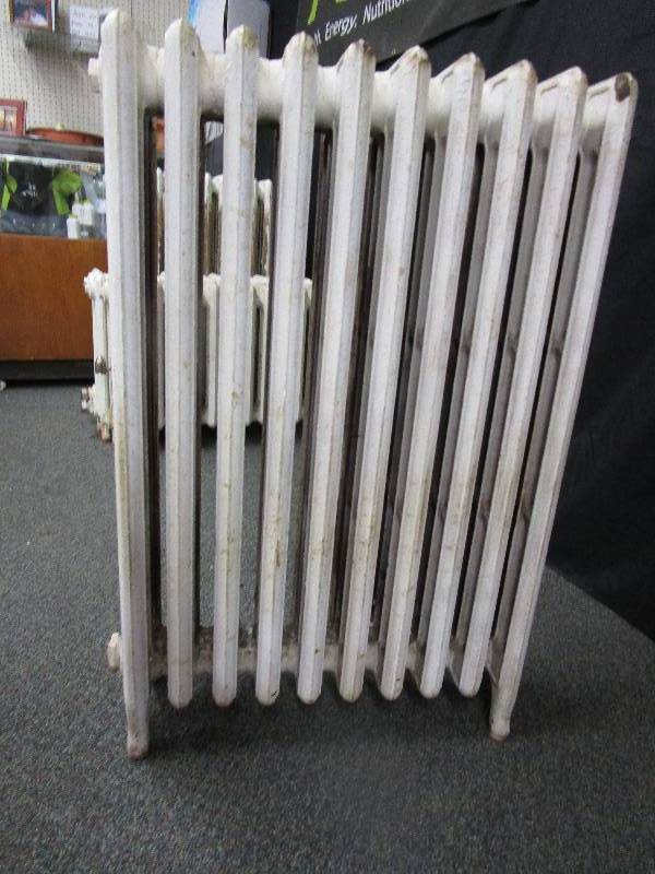lot 6 image: Cast Iron Water Radiators 27 w x 38 T x 8 d