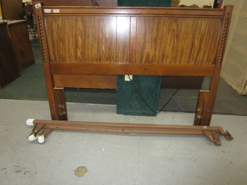 lot 17 image: FullQueen headboard with Frame, Mattress and Box Spring available