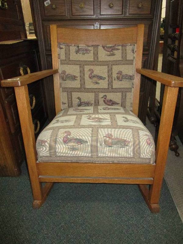 lot 25 image: Old Wood Rocking Chair