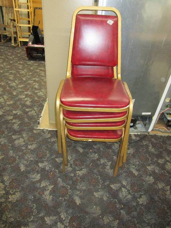 lot 55 image: 4 Stachable Chairs