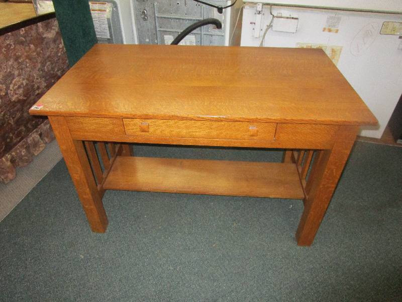 lot 66 image: Antique Library table 45 x 26 x 29
