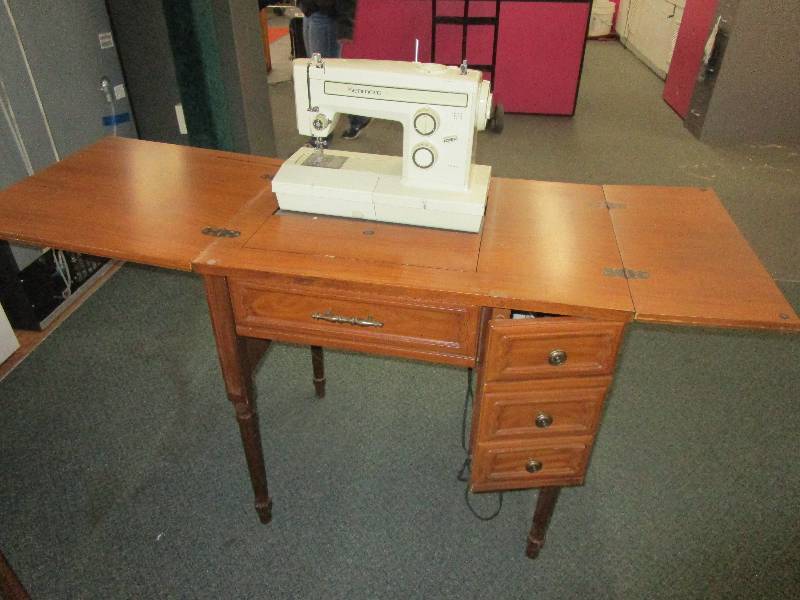 lot 68 image: Kenmore Sewing Machine and Cabinet