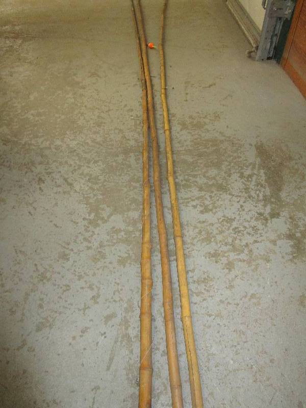 lot 127 image: 3 bamboo fishing poles