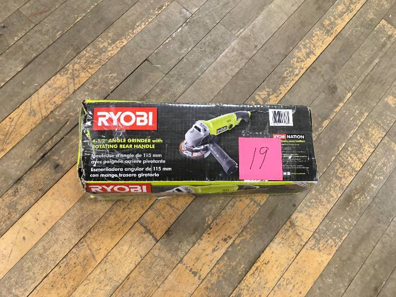 Ryobi 4-12 in. Angle Grinder with Rotating Rear Handle used in working condition