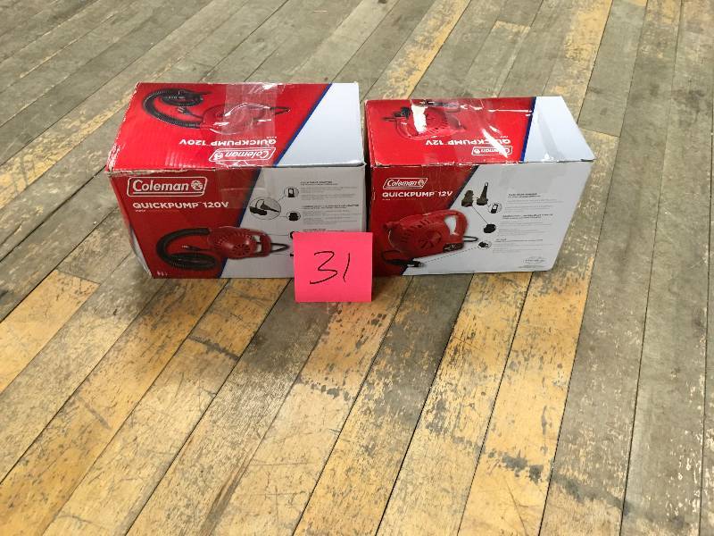 Coleman Quickpump- 120V and 12V - Lot of 2