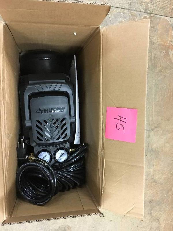 Husky 2 Gal. Oil Free Air Compressor open box in like new condition